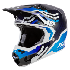FLY Racing Formula S Carbon Byte V26 Crosshjälm Blue Carbon/Blå/VitM