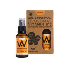 Well. Actually. Liposomal Vitamin B12 Methylcobalamin 1200mcg Spray - Truly Fruity Flavour 30ml