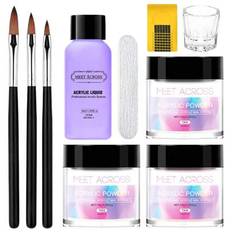 Akryl Nail Kit, Nagel Akryl Pulver Och Flytande Set, Monomer Flytande Set Med Nagelborste, Sommar Naglar, Klarvit Rosa Nagel Pulver Kit, För Akryl Nag - Multifärgad