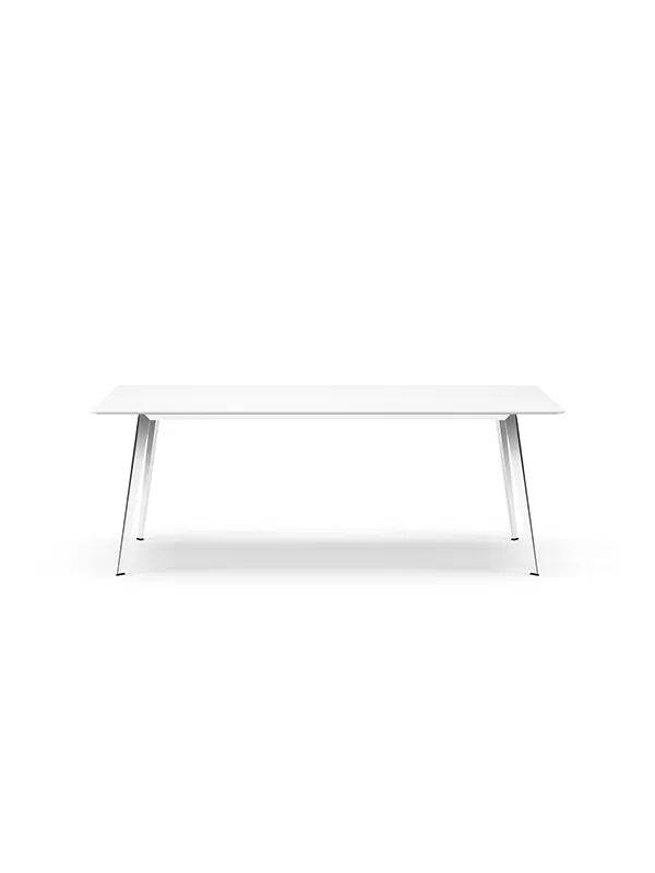 JW2090 bord fra Montana Snow (Silk laminat) / Aluminium (poleret) - Jacobsen Plus