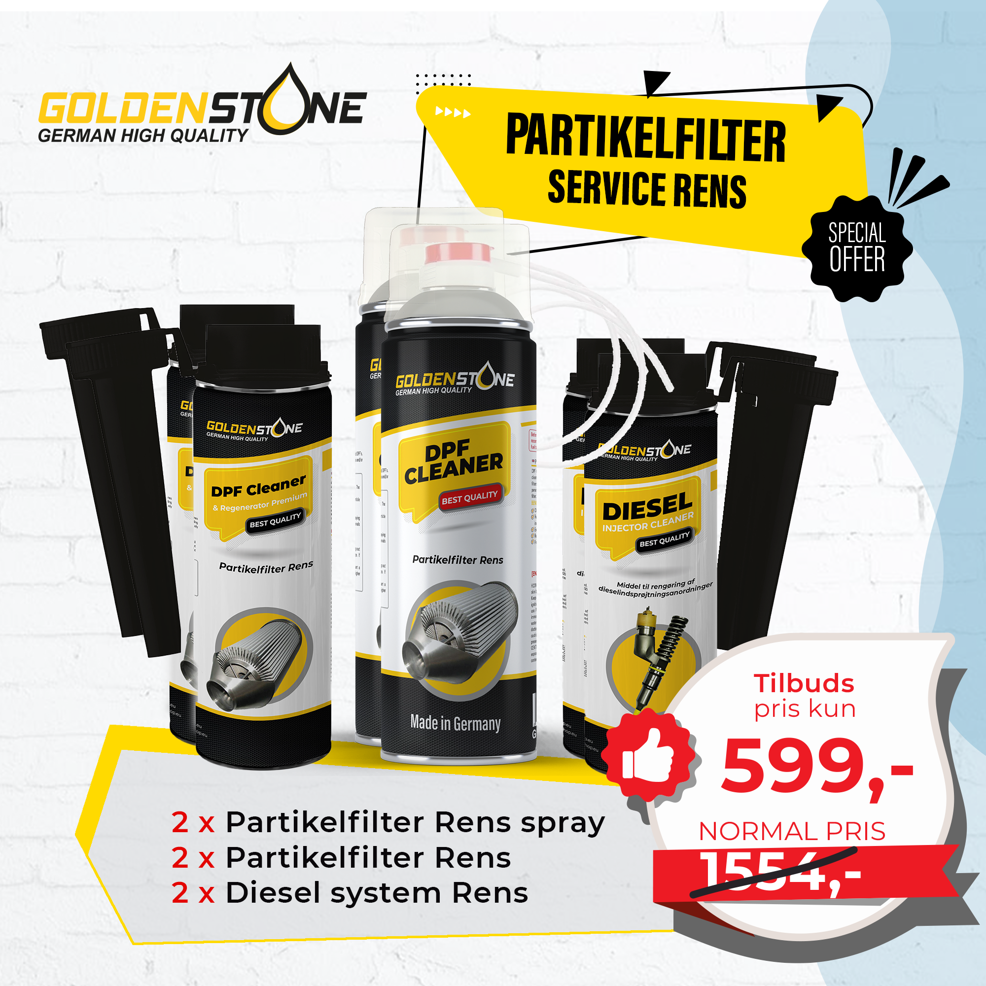 Goldenstone Partikelfilter Servicerens – DPF Kit.