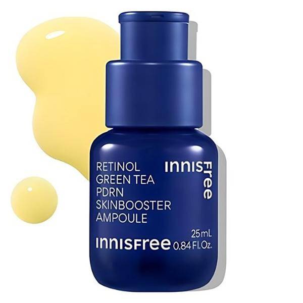 INNISFREE Retinol Green Tea PDRN Ampoule Anti-Aging & Hydration 25ml Special Set (+20ml + Cica Ampoule 5ml)