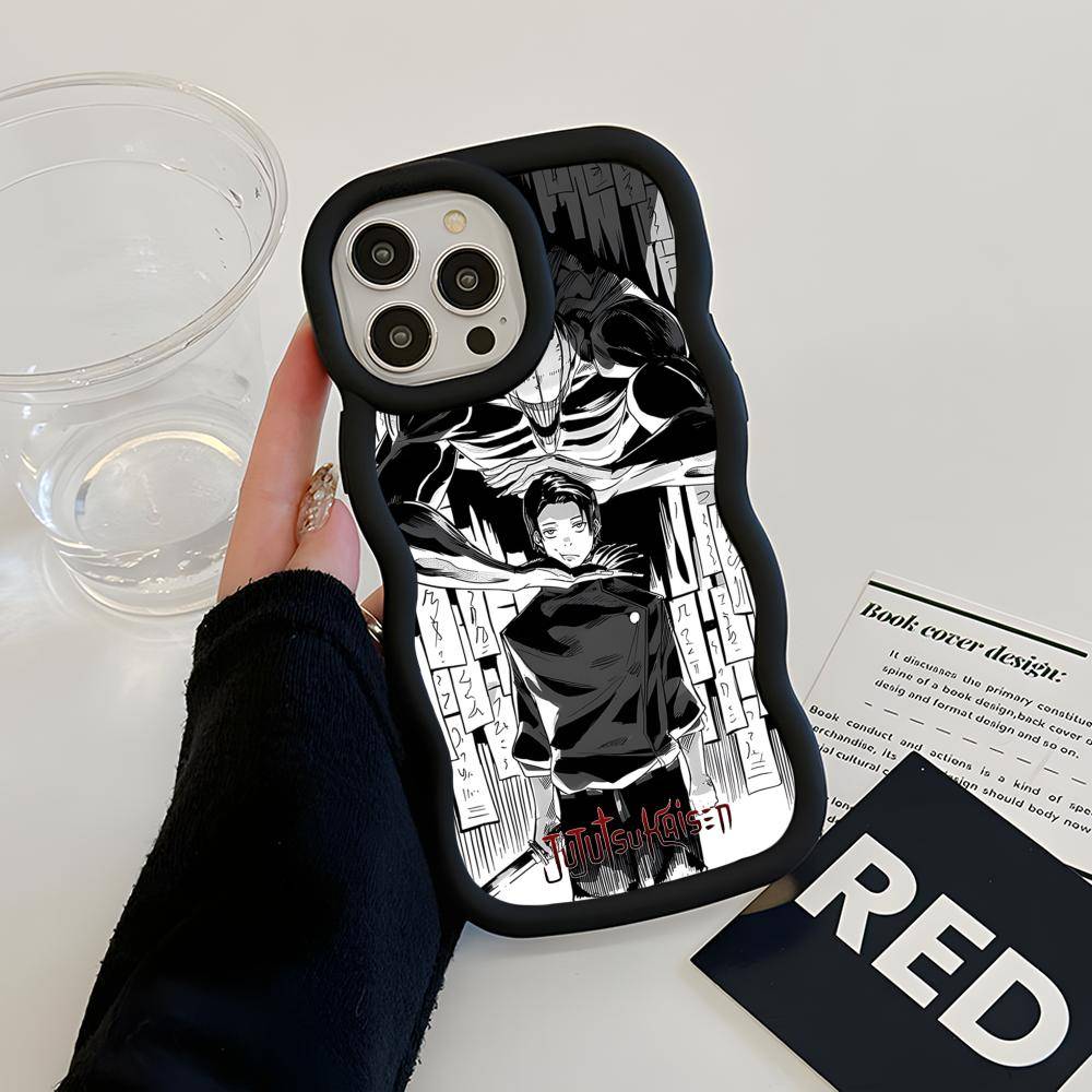 Jujutsu Kaisen Yuta Okkotsu Fodral för iPhone 17 16 15 14 13 12 11 Air Pro Max Plus Vågig Kant TPU Färgglatt Fodral Smartphone