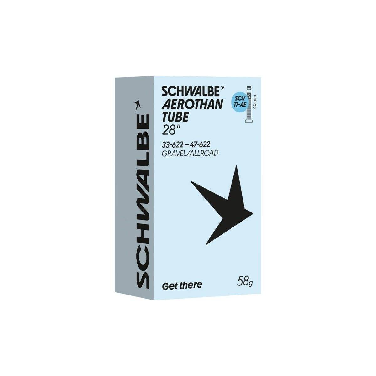 Cykelslang Schwalbe Aerothan SCV17-AE 33/47-622 Clik 40mm (33-47X622)