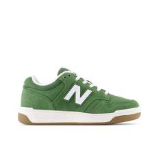 New Balance Barn B480 LACE i Vit/Grön Mocka/Mesh, Storlek 31