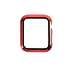 Electroplated PC Frame + Tempered Glass Screen Protector Cover for Apple Watch Series SE/6/5/4 40MM