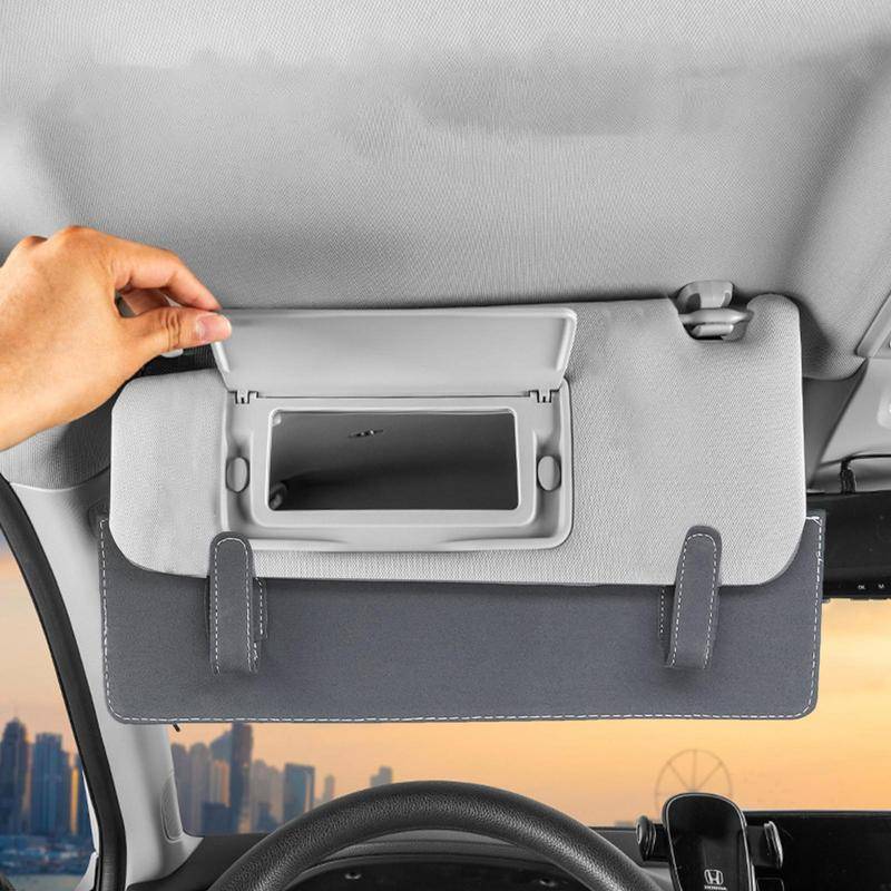 Solskyddsförlängare För Bil Läder Auto Visirförlängare Solskydd Anti-bländning Bilinteriör Solskydd Förlängande Skärm För grå färg
