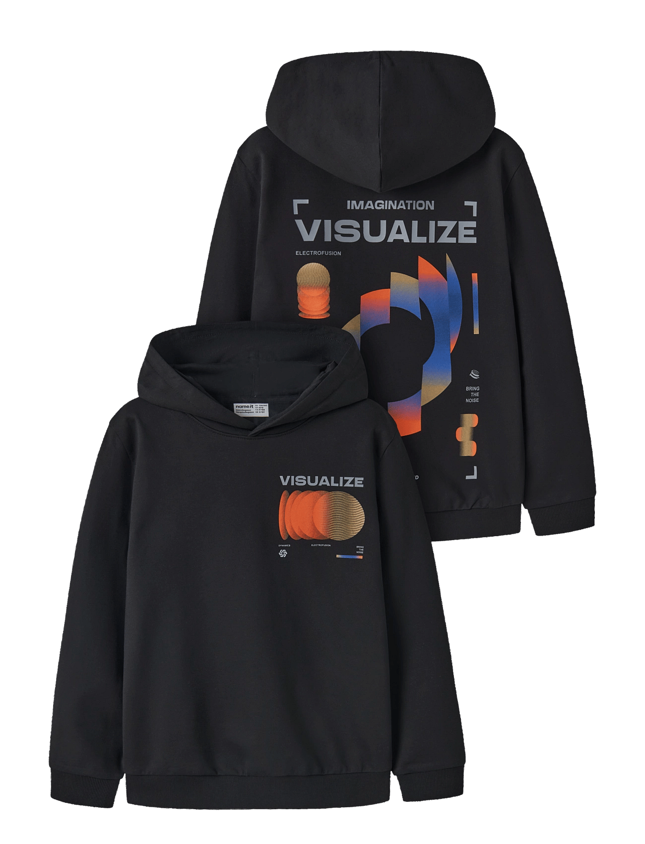 NAME IT Nkmnigo Ls Nreg Sweat Wh Bru Box | Black | 134-140