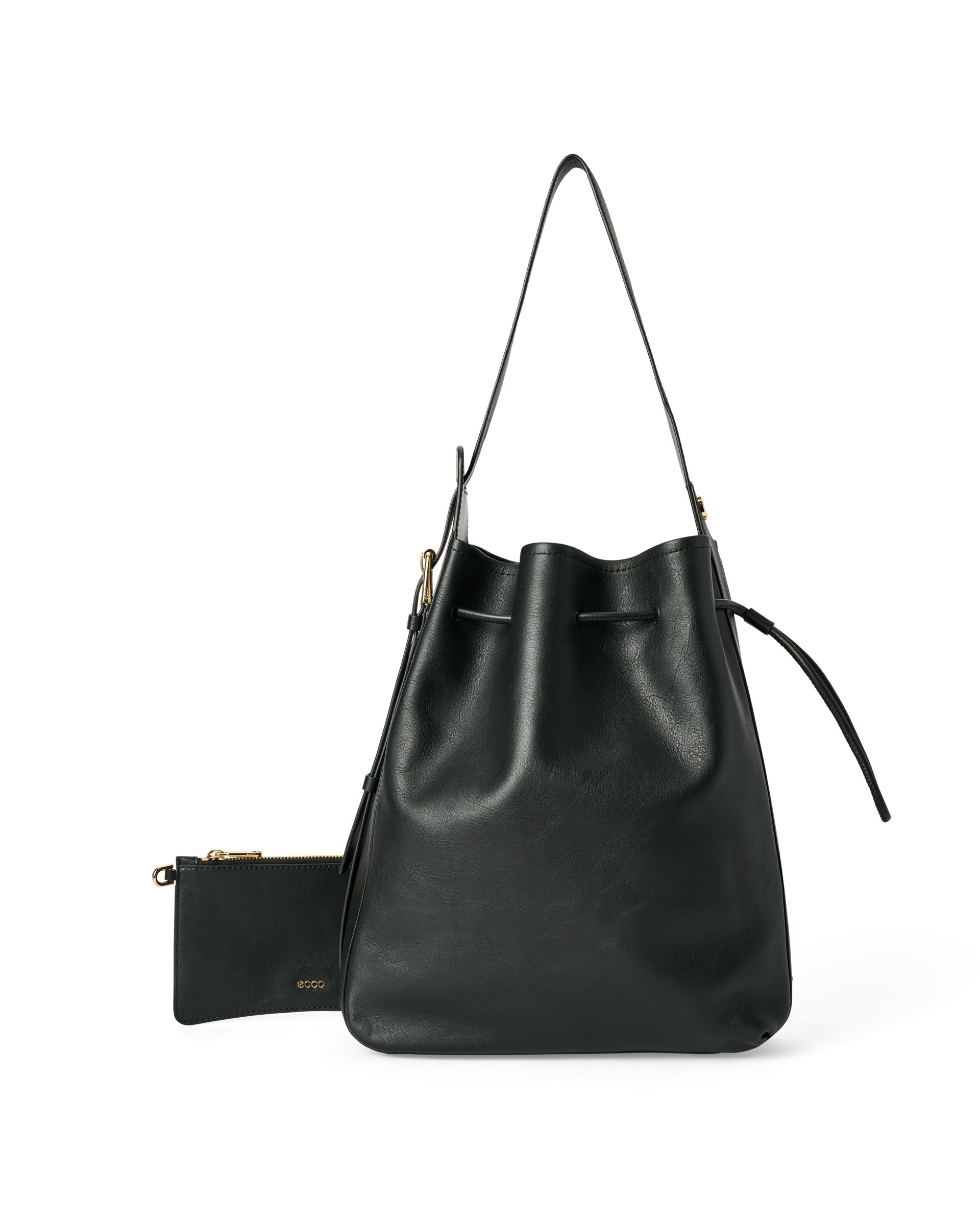 ECCO Sail Bag M - Posetaske i læder - Sort