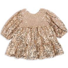 Konges Sløjd - Lila palliet kjole - Metallic - str. 4 år/104 cm