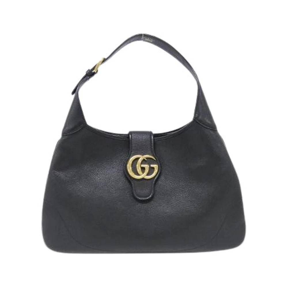 Gucci Vintage Pre-owned Aphrodite Læder Skuldertaske - Vintage - Dame - Sort - ONE SIZE - Uld