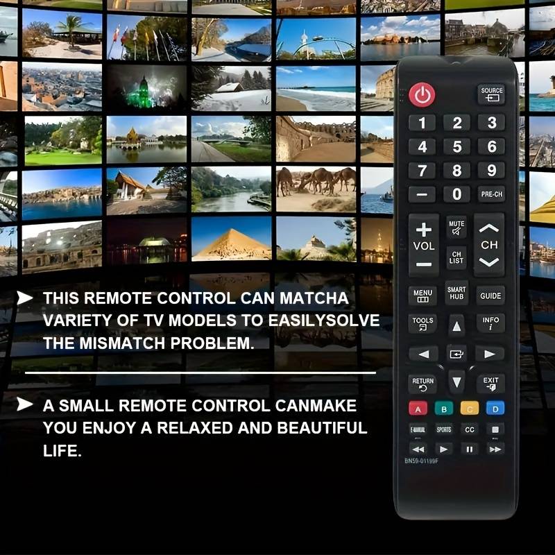 Remote Control Compatible For Tv - Compatible With Bn59-01199f/-00666a/-00741a, Smart Buttons, Ir Remote For Uhd Tvs, Compatible With Un32/40/43/48/50/55/ Smart Tvs (no Setup Required) - -