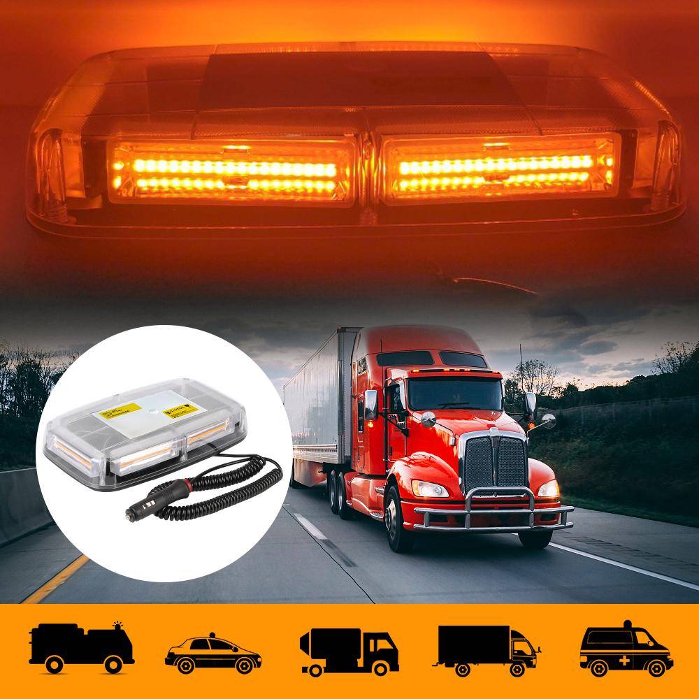 Varningsljus för bil Blixtljus Nödsignallampa Fordonstak blinkande varningsljus DC12~24V Gul LED COB Taklampa Billjus Polisblinker gul
