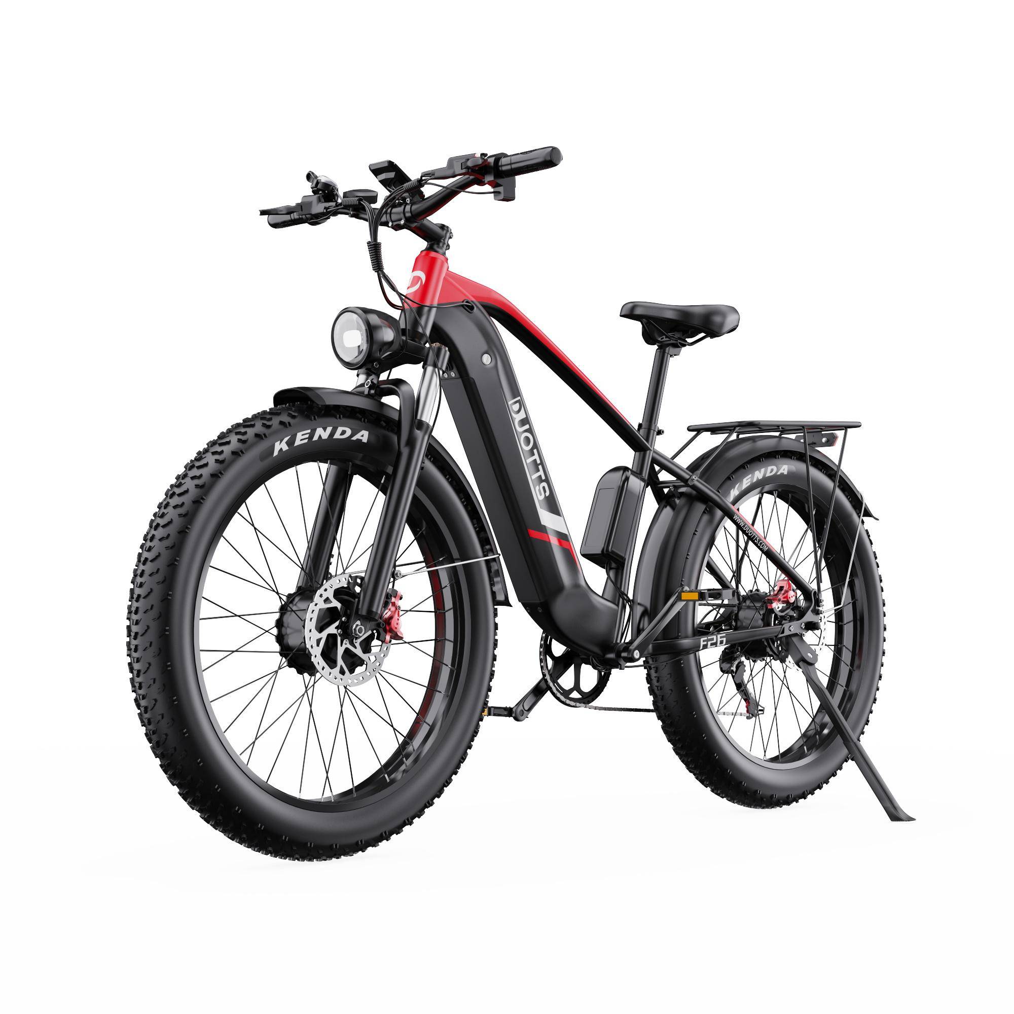 DUOTTS F26 Vuxen Elcykel 1500 Motorer 48V20AH Batteri med Stor Kapacitet Terrängcykel med Hög Effekt för Off-Road & Äventyr röd