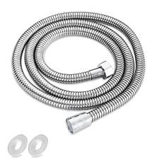 Gvolatee duschslang 150 cm, rostfritt stål, anti-vridning anti-explosion anti-läckage anti-korrosion duschslang, med universell G 1/2 tum anslutning, mässingsgränssnitt, för handduschhuvud
