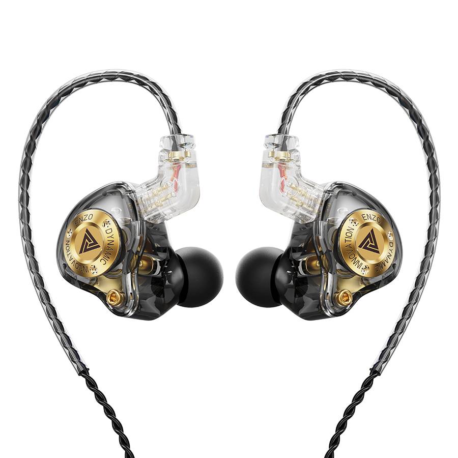 QKZ ENZO PRO Metal Wired Headset Large Dynamic Drive Earphone With Microphone 3.5MM Gaming In Ear Earbuds DJ Music Headset