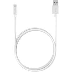 Micro USB Cable - Phonillico - 2 Meters - Compatible with PS4 - White - Connections