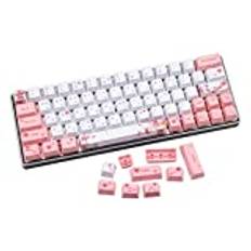 Sunzit Tangentbord, 64 + 9 PBT tangenter OEM profil körsbärsblom stil tangentbord fullt set nyckellock PBT färg-sublimering nyckellock för Cherry MX-omkopplare mekaniskt tangentbord (endast säljer nycklar) – koreanska