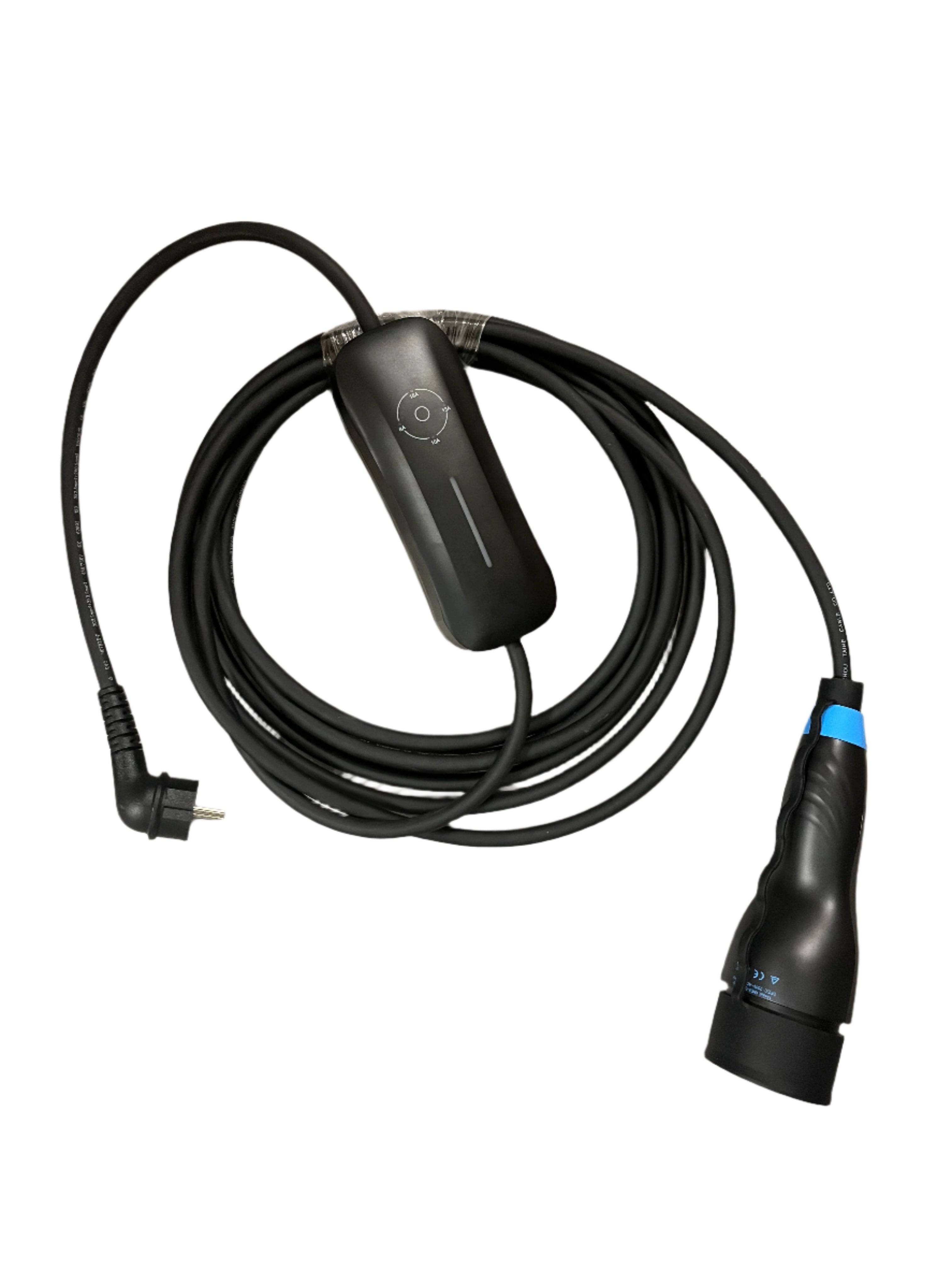 Laddkabel med kontrollbox, Typ 2, 230V uttag, 8A-16A