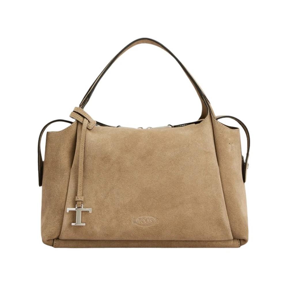 Tod's T Timeless Pendant Tote - Tasker - Dame - Beige - ONE SIZE - Uld