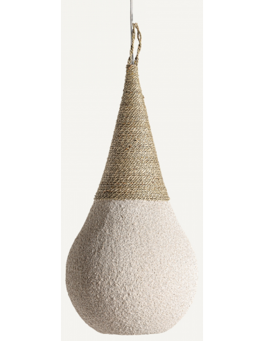 NYLAND Loftlampe i resin og jute Ø40 cm 1 x E27 - Natur/Creme