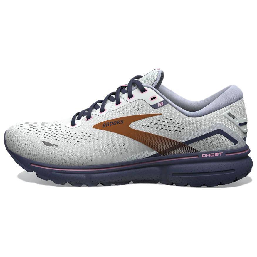 Brooks Ghost 15 Bekväma Mångsidiga Halkfria Slitstarka Låga Maratonlöparskor Dam sneaker Grå Koppar 120380-1B-492 cm