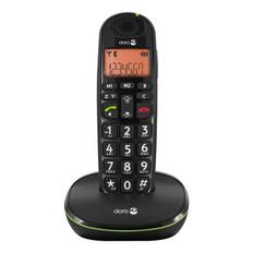 Fast seniortelefon Doro PhoneEasy 100W, sladdlös DECT-förstärkt ljud Svart