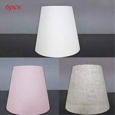 6 st mini-lampskärmar, klämbara lampskärmar lämpliga för pendellampor, vägglampor, stearinljus, små bordslampor, för skarpa glödlampskällor, lampskärm - Multifärgad (En-Storlek)