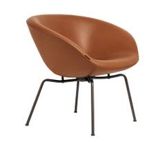 Fritz Hansen - The Pot Lounge Chair Leather Walnut - Fåtöljer - Arne Jacobsen - Läder