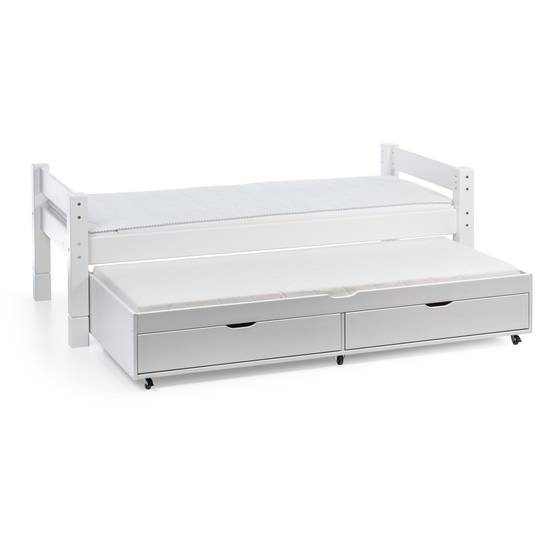 Fööniks - Enkelsäng 90x200 Cm Med Extrasäng och Lådor