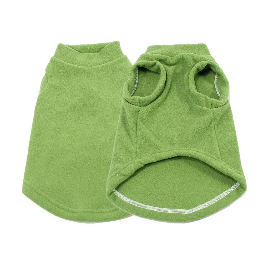 Fleece Vest Jacket for Cats & Small Dogs - Dark Green / XXL-suit 9-13kg / SPC (XXL-suit 9-13kg)