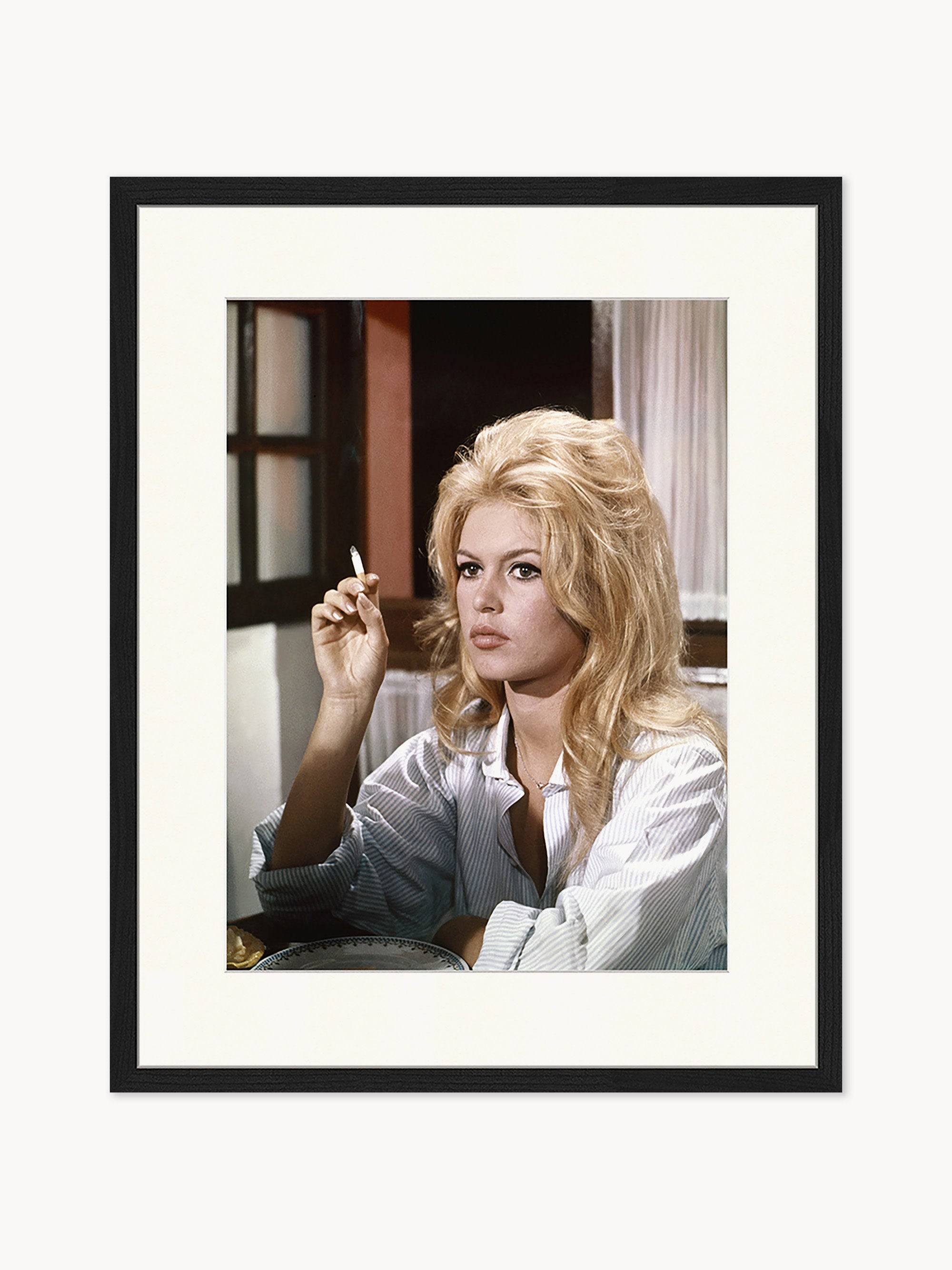 Handgjort Inramat Fotografi Brigitte Bardot