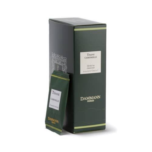 Dammann Frères® | Kamomillblomma örtte | Avkopplande kamomillinfusion - 21 påsar (21 gr) | Enstaka örttepåsar med kamomillblommor