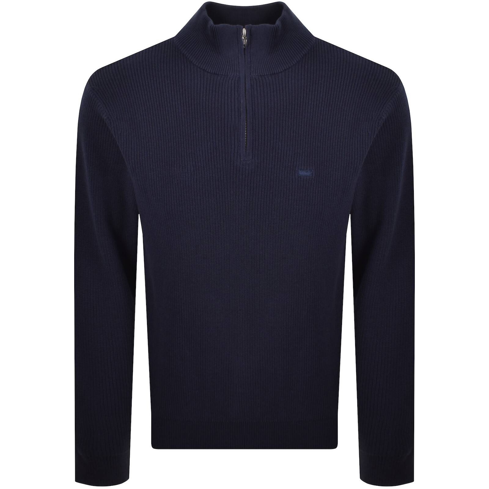 Levis Housemark Quarter Zip Sweatshirt Navy