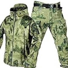 Waterproof Camouflage Military Uniform Suit, Men's Tactical Jacket and Pant Set, Military Soft Shell Suits, Army Combat Militar Clothes Suit, Camo Uniforme for Outdoor,06,M