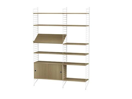 Reol, Living room H fra String Hvid - eg - Jacobsen Plus