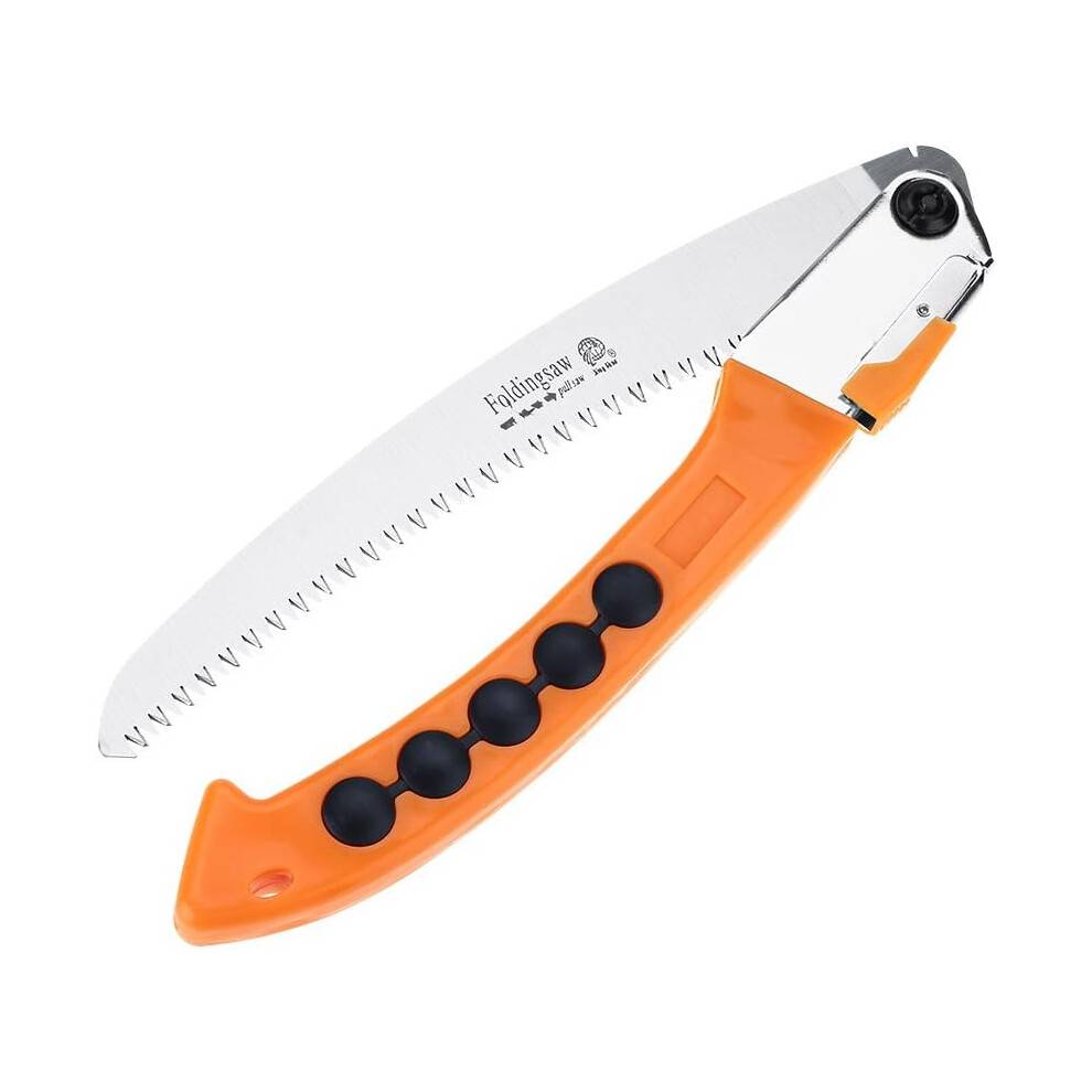 Pruner Pro, avanceret foldelåsesystem, foldbar beskæresav, ergonomisk håndtag for komfort, SK5-stålklinge, tredobbelte skærende barbertænder