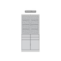 Klim vitrine 100208 (B100 x H208 x D40 cm, Model J209, Prisgruppe 3)