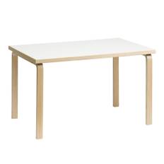 Artek - Aalto Bord 81B, Vit laminat, Klarlackad - Spiseborde - Alvar Aalto - Hvid - Træ