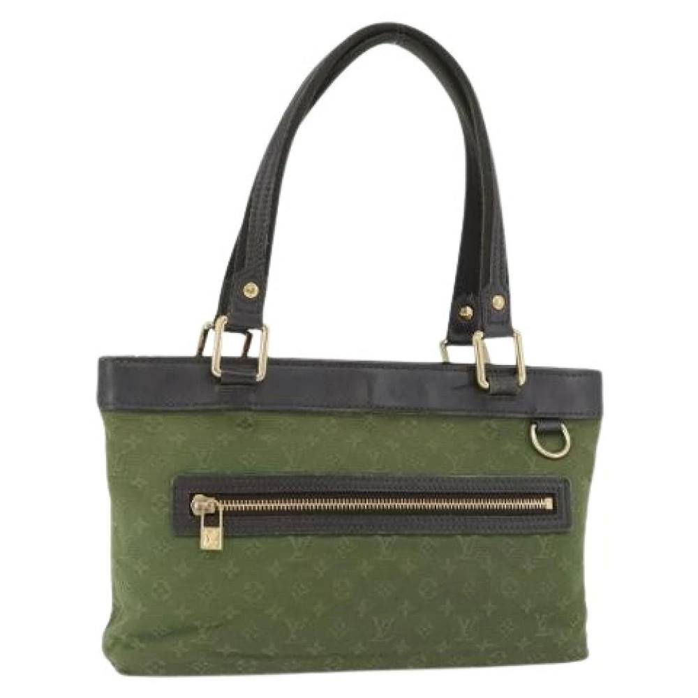 Louis Vuitton Vintage Pre-owned Monogram Mini Canvas Håndtaske - Vintage - Dame - Grøn - ONE SIZE - Læder