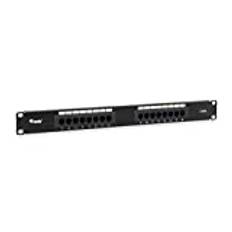 Equip 235317 16-port kat.5E jungfrätande patchpanel, svart