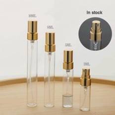 Custom 2ml 3ml 5ml Mini Empty Glass Sample Test Spray Perfume Bottle With Aluminum Cap Atomizer Refillable 10ml Perfume Bottle