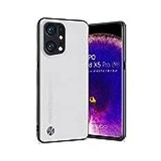 Puxssul för Oppo Find X5 Pro 5G-fodral, mjukt TPU konstläder fodral, extremt lätt ultralätt kameraskydd läderfodral för Oppo Find X5 Pro 5G (vit)