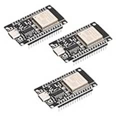 3 stycken ESP32 USB C med CH340-chip ESP32 NodeMCU ESP32 WROOM 32 utvecklingskort ESP-WROOM-32, 2,4 GHz WiFi + Bluetooth-mikrokontroll