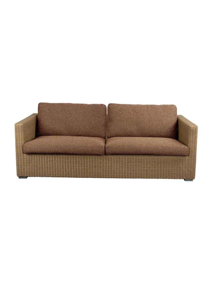 Chester 3-pers Loungesofa fra Cane-line Natural / Umber Brown, Cane-line Rise - Jacobsen Plus