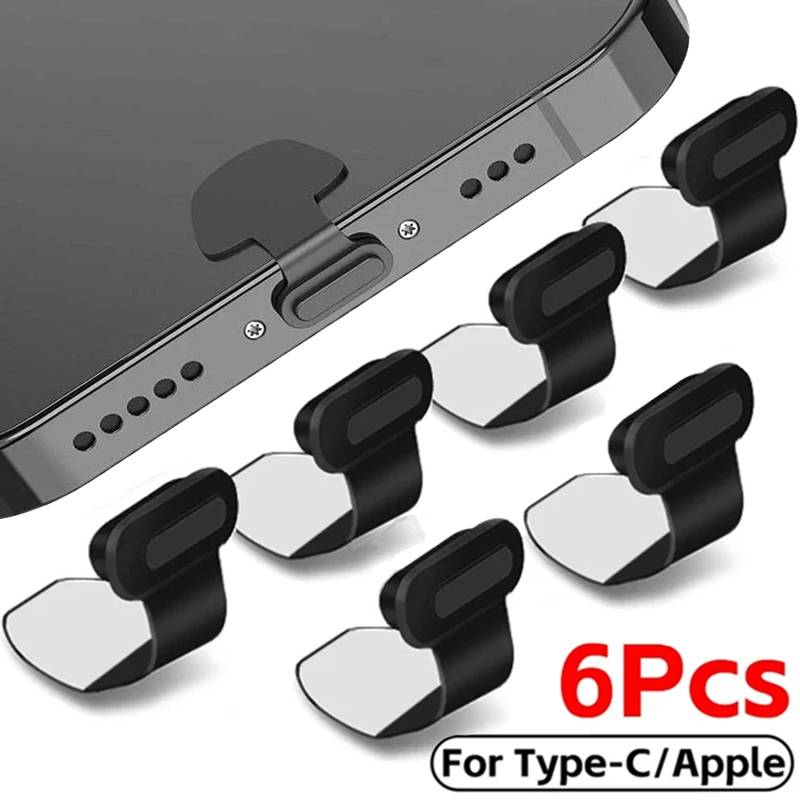 Charging Port Anti-Dust Dirt Plug for iPhone Apple For Xiaomi Huawei Samsung USB Type-C Port Protector Silicone Dustplugs Cover