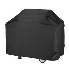 145*61*117cm, Sort Grill Cover, BBQ Grill Cover, Vandtæt, Vejrbestandig, Rivfast, Anti-UV, Falmebestandig, med Justerbar Velcrorem, Gas