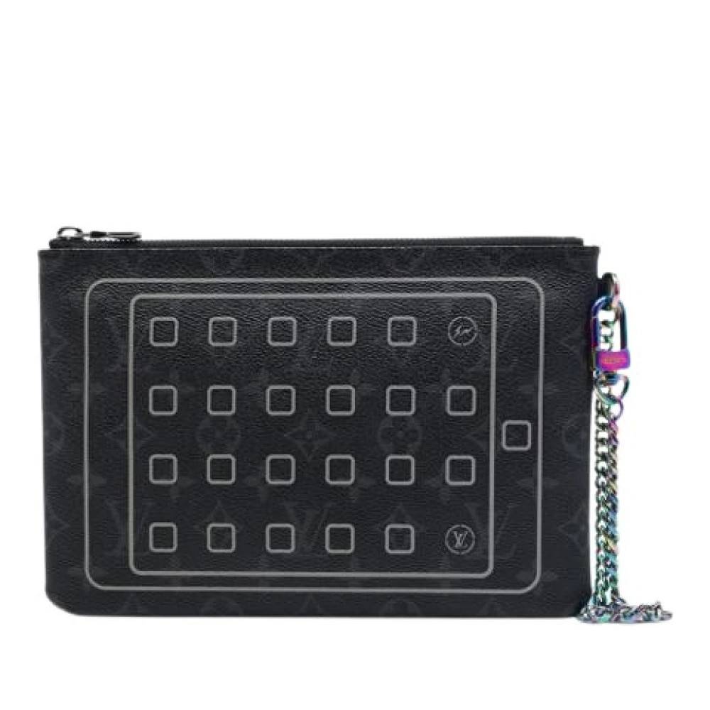 Louis Vuitton Vintage Pre-owned Eclipse Clutch - Vintage - Herre - Sort - ONE SIZE -