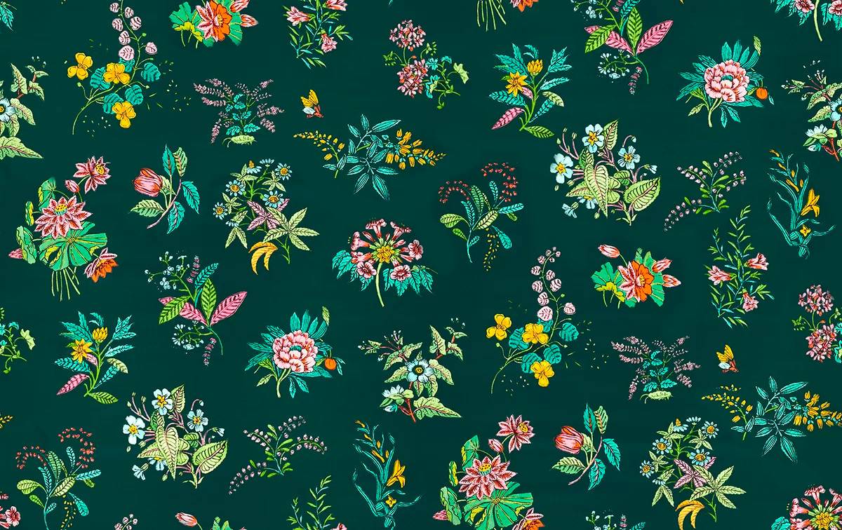 Harlequin Fabric Woodland Floral Velvet 121175