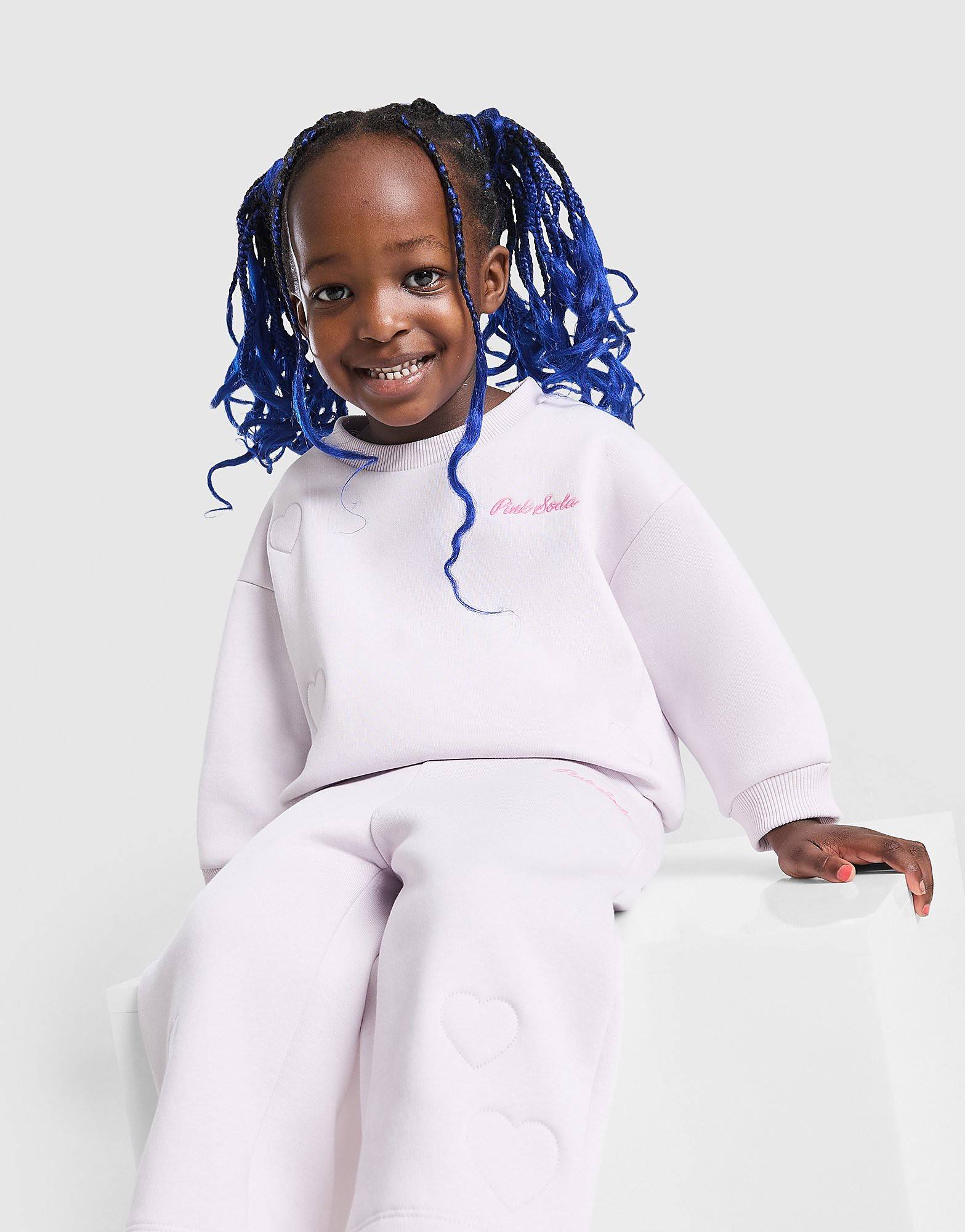 Pink Soda Sport Girls' Heart Stitch Crew Set Infant, lila - 2-3Y